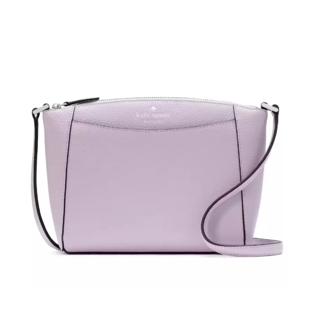 New Kate Spade Monica Pebbled Leather Crossbody Violet Mist